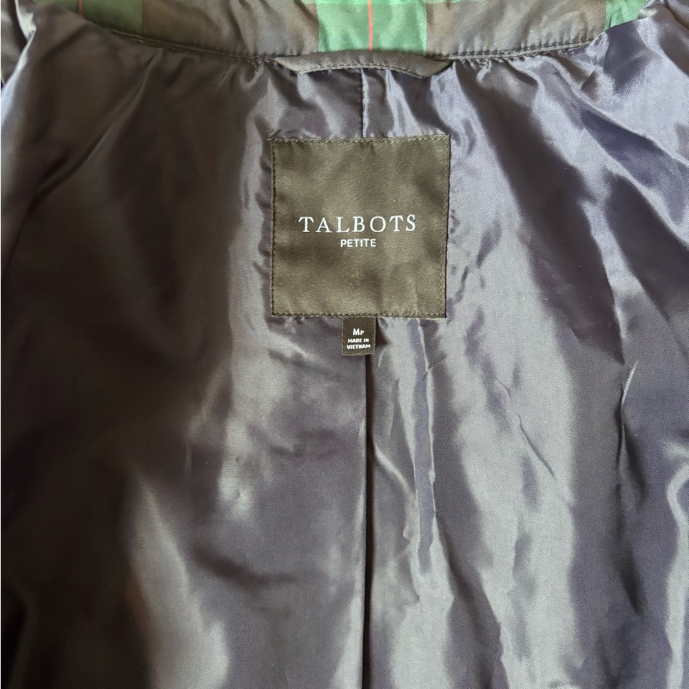 Talbots Women's Blue green and red plaid quilted jacket - Picture 6 of 10